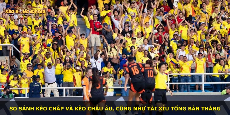 So sánh kèo chấp và kèo châu Âu, cũng như tài xỉu tổng bàn thắng