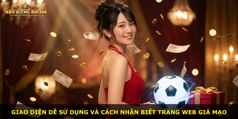 Giao diện dễ sử dụng và cách nhận biết trang web giả mạo