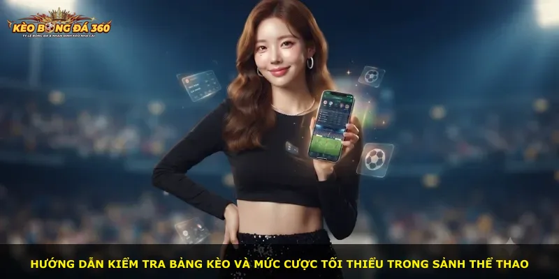 Hướng dẫn kiểm tra bảng kèo và mức cược tối thiểu trong sảnh thể thao