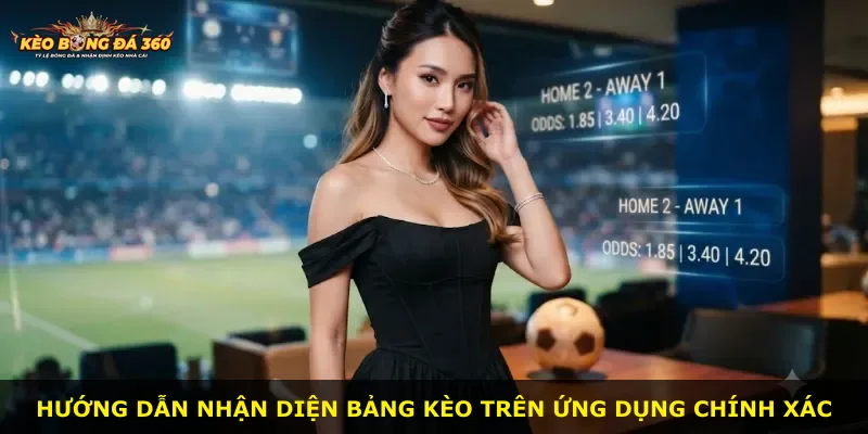 Hướng dẫn nhận diện bảng kèo trên ứng dụng chính xác