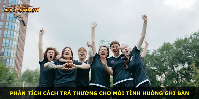 Phân tích cách trả thưởng cho mỗi tình huống ghi bàn