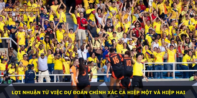 Lợi nhuận từ việc dự đoán chính xác cả hiệp một và hiệp hai