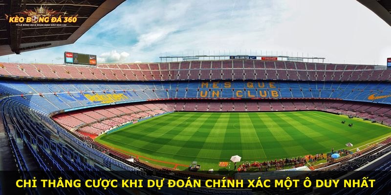 Chỉ thắng cược khi dự đoán chính xác một ô duy nhất