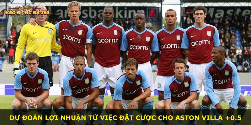 Dự đoán lợi nhuận từ việc đặt cược cho Aston Villa +0.5