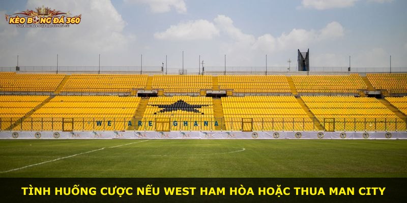 Tình huống cược nếu West Ham hòa hoặc thua Man City